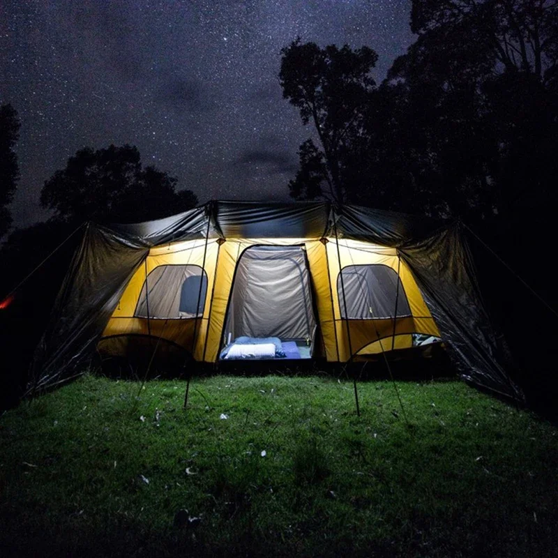 Outdoor Camping Tents Hard Shell Waterproof Anaconda Tents Room 8-10 Person Camping Family Double Layer Anaconda Tent