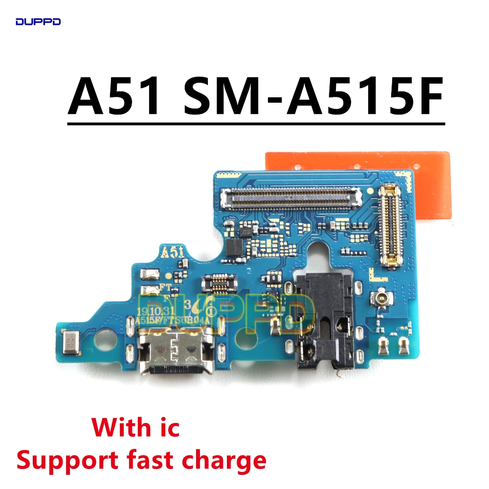 USB Charging Dock Port Board Main Motherboard Flex Cable For Samsung Galaxy A51 A515 A515F Earpiece Ear Speaker Loudspeaker