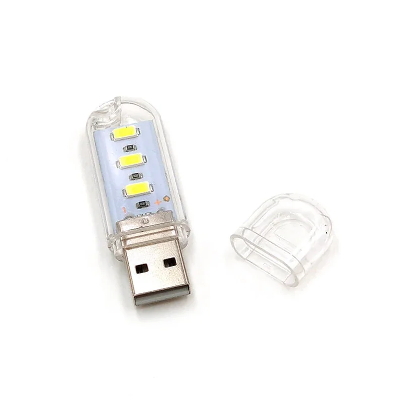 5V USB Night Light LED Lamp Computer Mobile Power Charging Reading Light Mini Book Lamps Bedroom Desk Nightlight Lighting