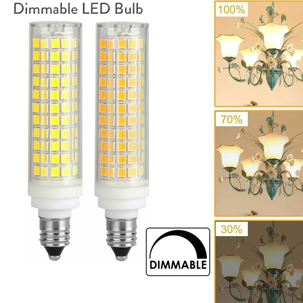 

Hot Dimmable BA15D E11 E12 E14 136 LEDs Ceramics Corn Bulbs LED Lights 15W Replace 150W Halogen Lamps 220V for Home Chandelier