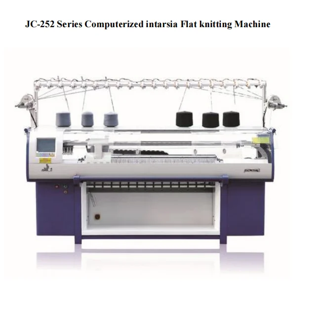 JC-252 Computerized Intarsia Flat Knitting Machine with LCD Touch Screen