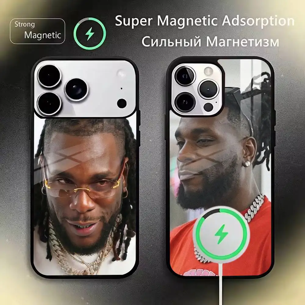 Cool B-Burna Boy Phone Case For iPhone 17,16,15,14,13,12,11Plus,Pro,Max for Magnetic Wireless Charging