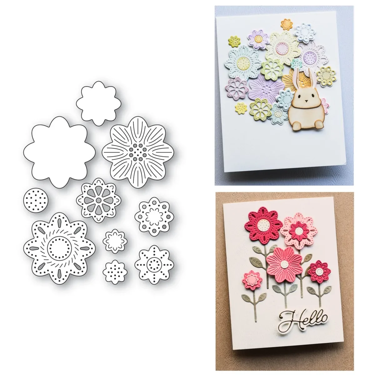 

New Nordic Flower Heads Metal Cutting Dies For Decorating Scrapbook Diy Paper Card Album Mould Embossing Craft New Arrivals