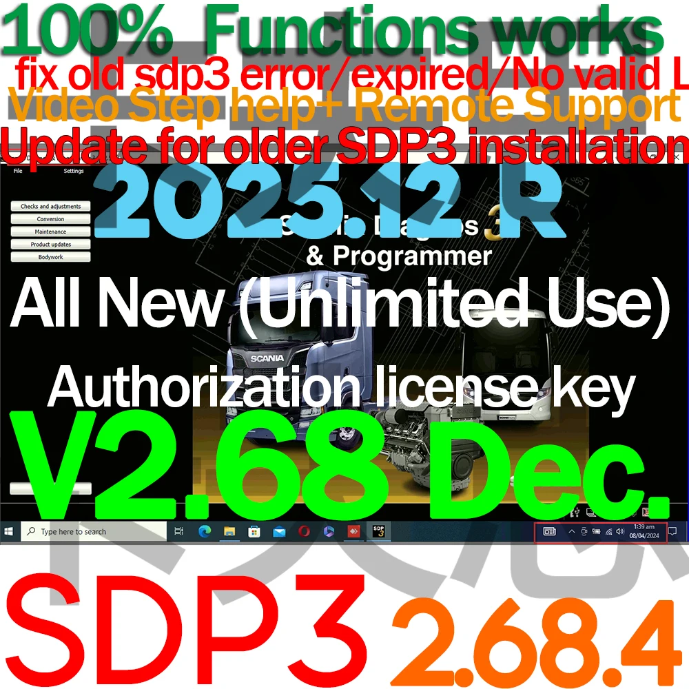 SDP3 2.68.4 تحديث جديد VCI3 شريحة كاملة VCi3 لحافلات الشاحنات الثقيلة سكانيا مبرمج تشخيص المحرك يعمل المزيد من الكمبيوتر غير المحدودة