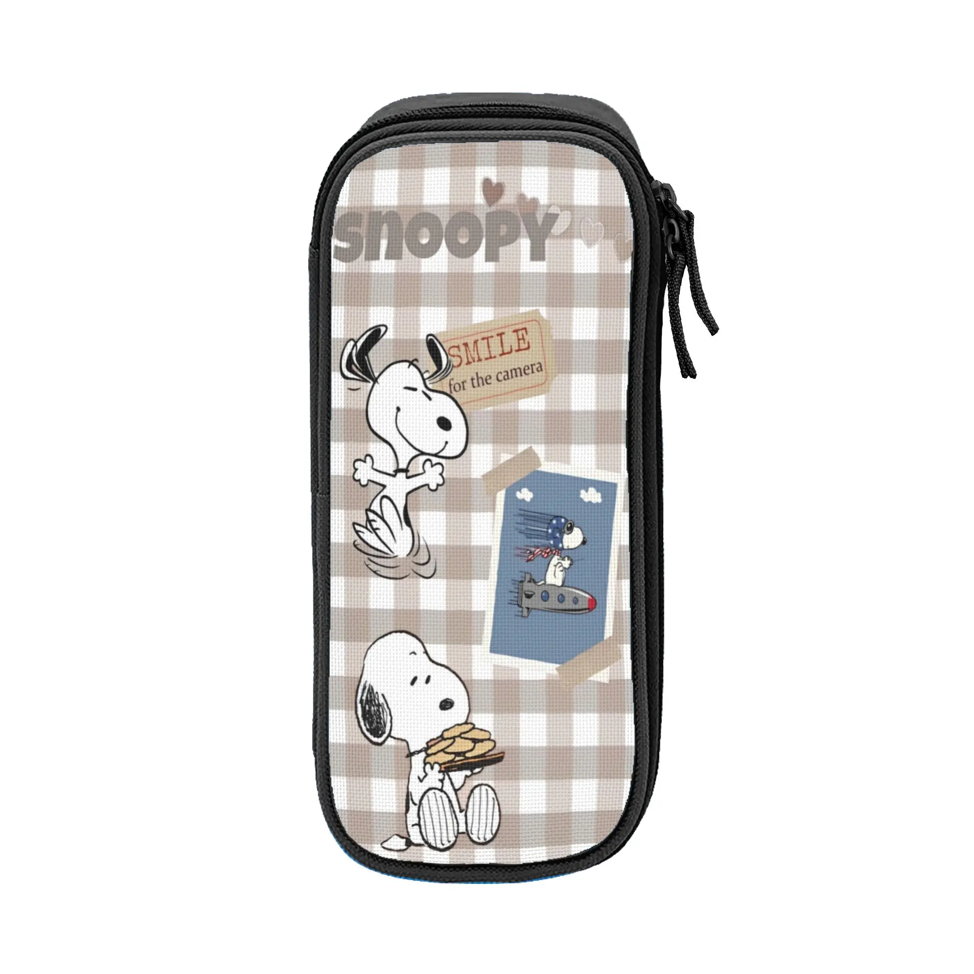 

Snoopys cartoon dog Pen Box Double Layer Large-capacity School Accessories Pencil Case Stationery Birthday Gift