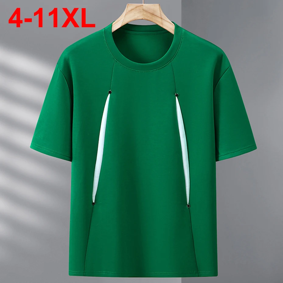 

11XL Plus Size T-shirts Men's Summer Tshirts Casual Loose Short Sleeve Crew Neck Tee Tops Man Big Size 9XL 10XL T Shirts