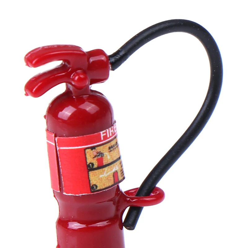 1PCS Cute Mini 1:12 Scale Miniature Dollhouse Fire Extinguisher Play Doll House Furniture Decor Accessories Toy