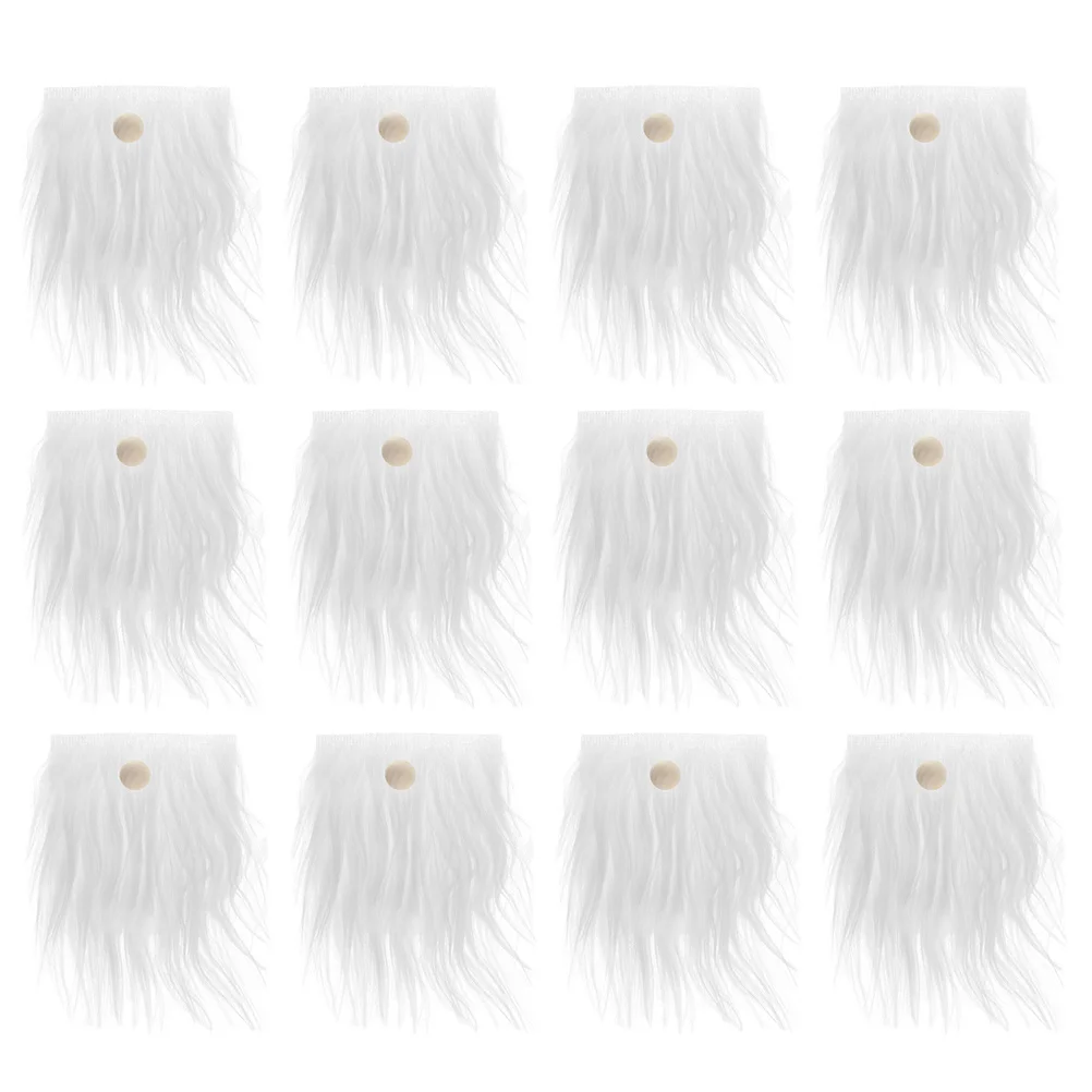 

24 set Gnome Beard Faux Dwarf Beards Wood Beads Diy Craft Supplies Christmas Decoration Gnome Making Kit Crafting Materials