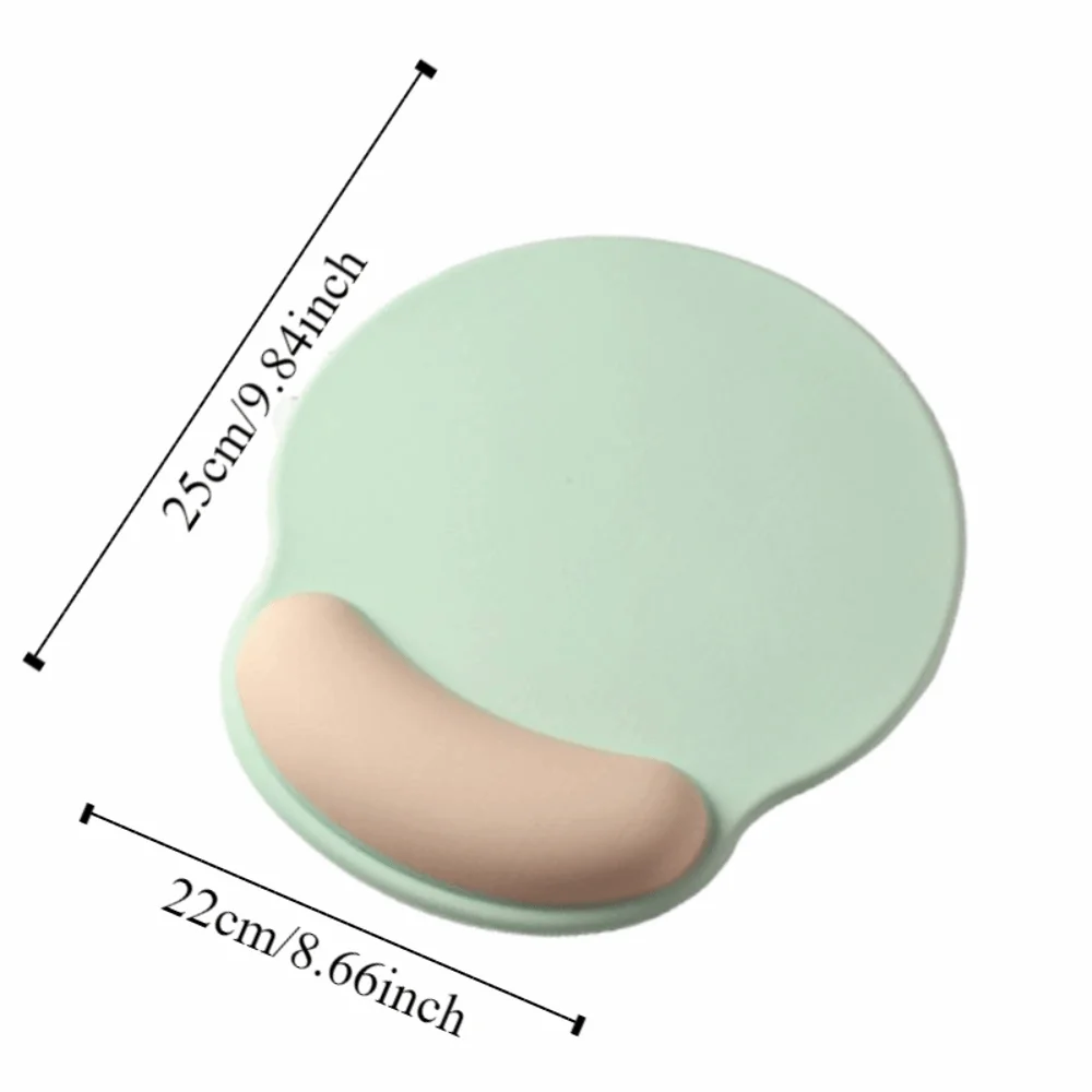 Non-Slip Wrist Rest Mouse Pad Rubber Base Hand Support Wrist Support Pad Ergonomic Solid Color Mouse Wrist Rest Girl Gifts