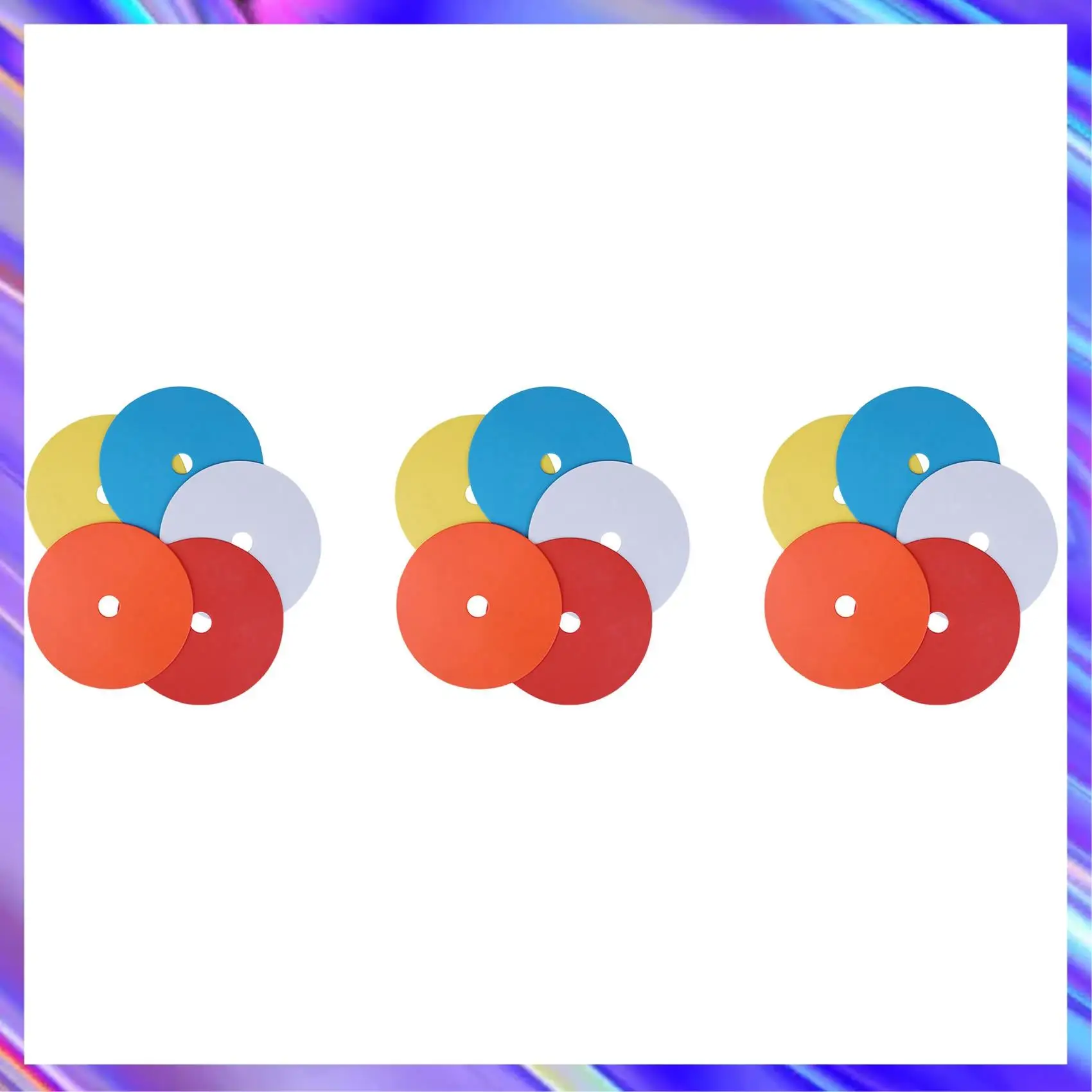 

L71A 30Pack Flat Disc Markers Non-Slip Spots Markers Football Basketball Sports Speed Agility Training Markers