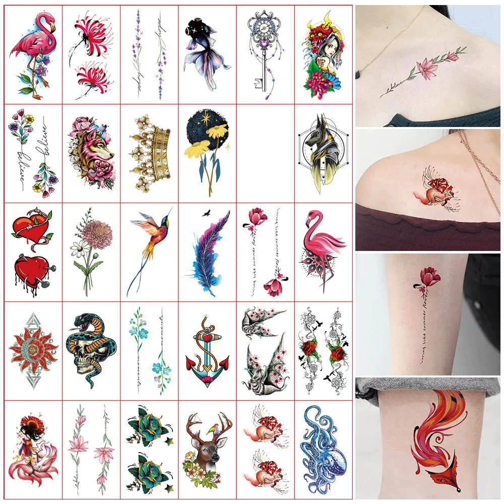 Waterproof Temporary Tattoo Sticker for Men and Women General Simulation Fake Tattoo Permanent SCAR Covering Temporary Sticker