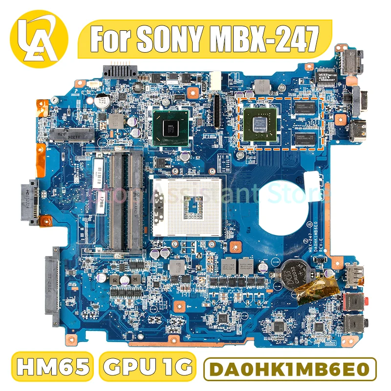 DA0HK1MB6E0 For SONY Vaio PCG-71912L VPCEH MBX-247 Laptop Motherboard A1848626A HM65 N12M-GS2-S-A1 1G Notebook Mainboard Tested