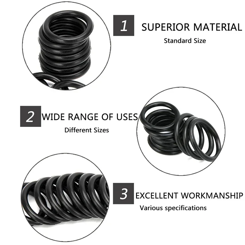 150PCS PCP Paintball Airsoft NBR Rubber Gasket Replacements Sealing O-rings Kit OD 6-30mm Millimeters CS 1.5mm 1.9mm 2.4mm 3.1mm