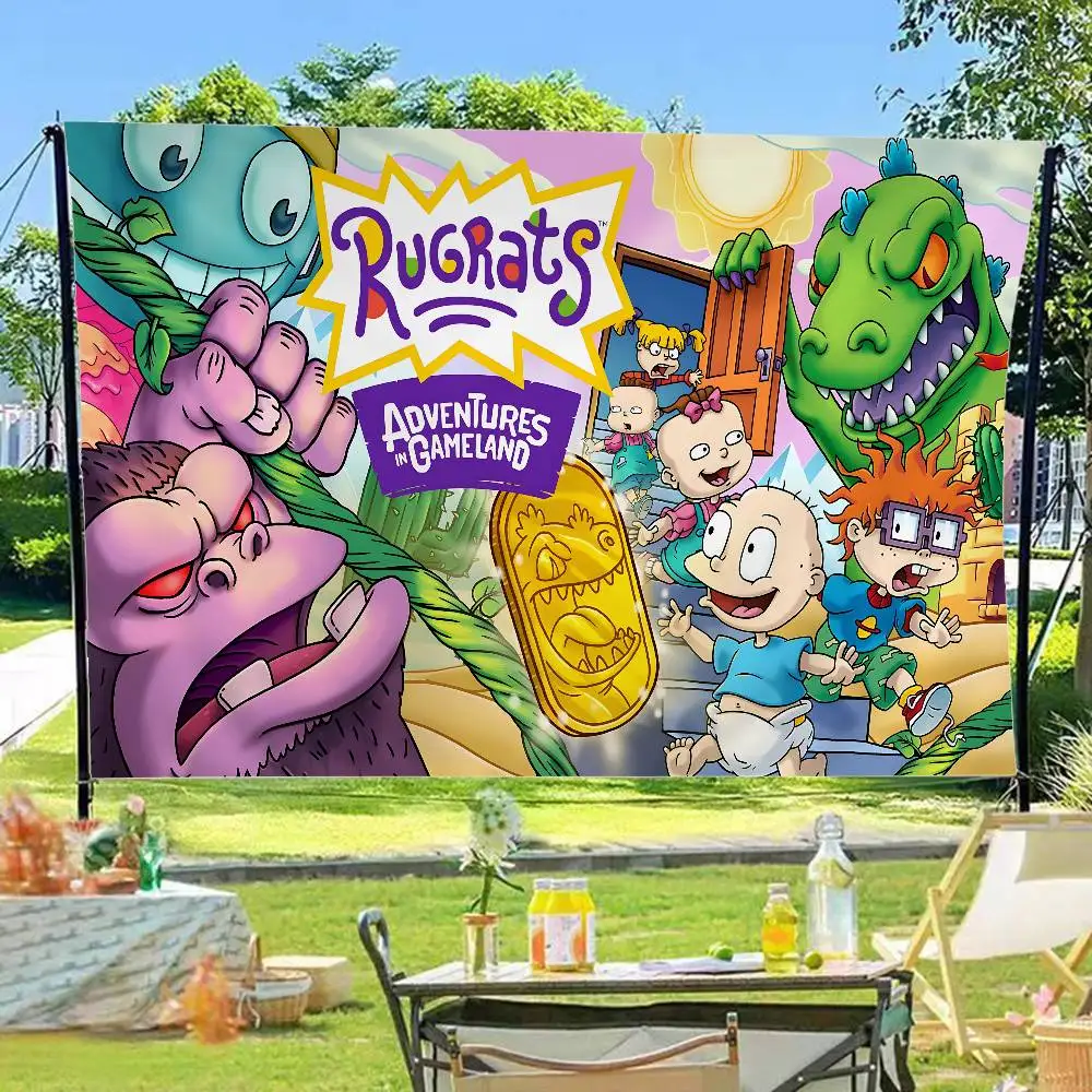 Funny Cute R-Rugrats Family Gatherings Outdoor Atmosphere Flags Camping Decorations Banners