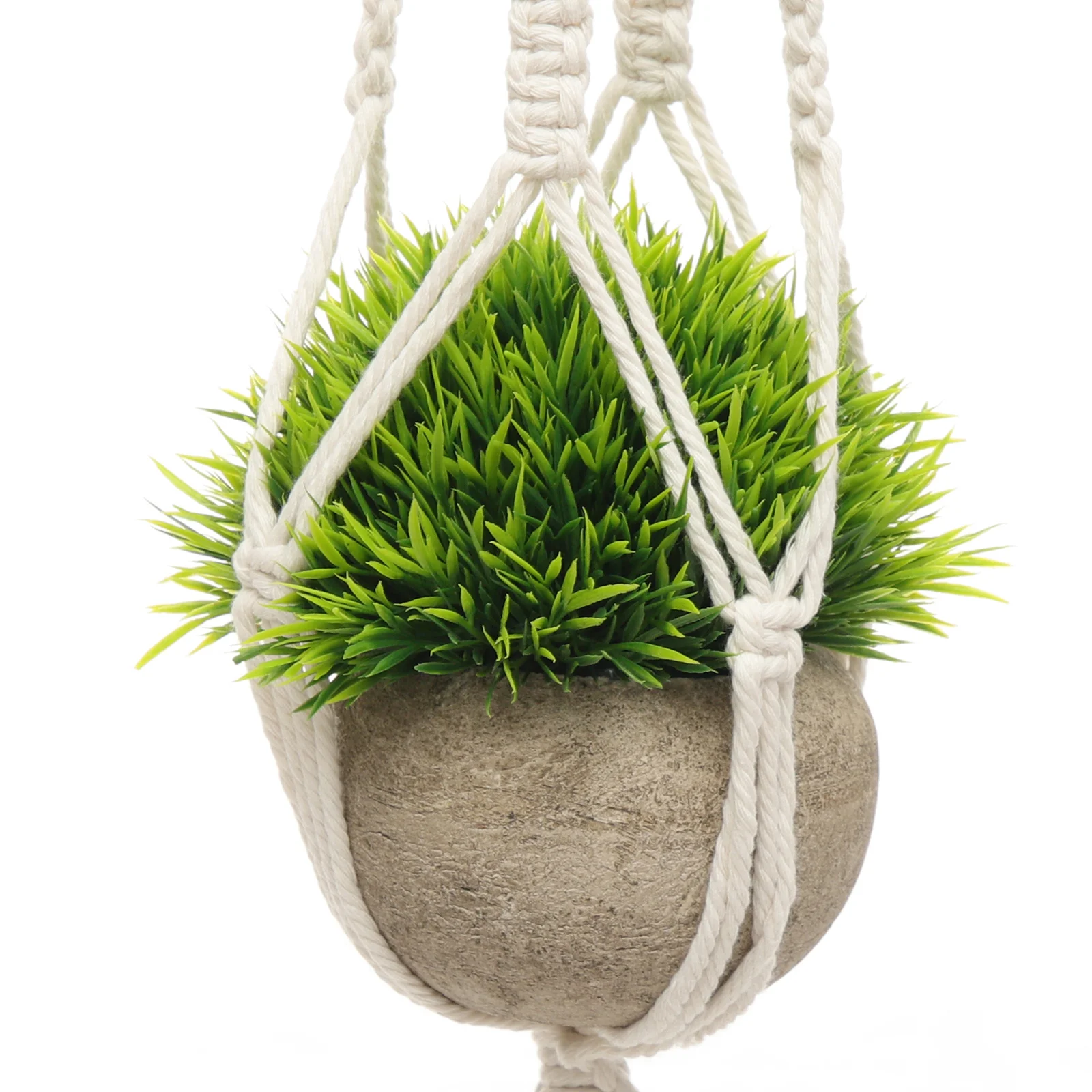 

4Pcs Macrame Plant Hanger Cotton Rope Woven Decorative Hanging Planter Basket Indoor Wall Mount Flower Pot Holder Hanging Net