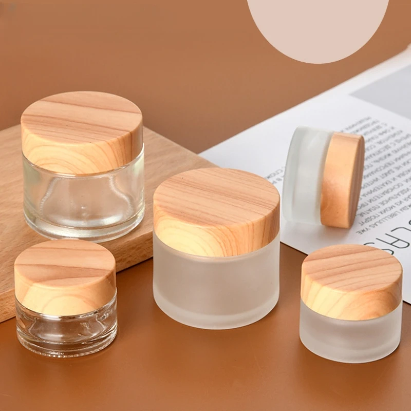 Lotion Refillable Glass Bottle Storage Eye Cream Sealed Dispenser  Facial Mask Cosmetic Jar Container Personal Care Travel Set