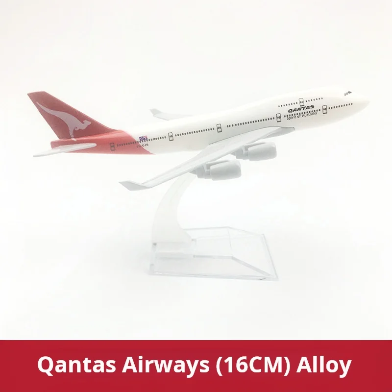 16CM Aircraft model Australian airlines Boeing747 Diecast Aviation Plane Collectible Miniature Toys for Boys Dropshipping