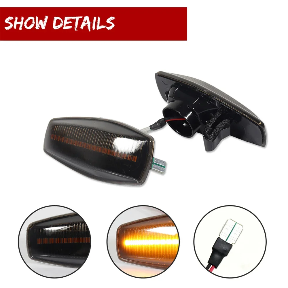 Dynamic LED Front Side Marker Turn Signal Lights For Hyundai Tiburon i10 Elantra Sonata Tucson Getz For KIA Rio Sedona Sportage