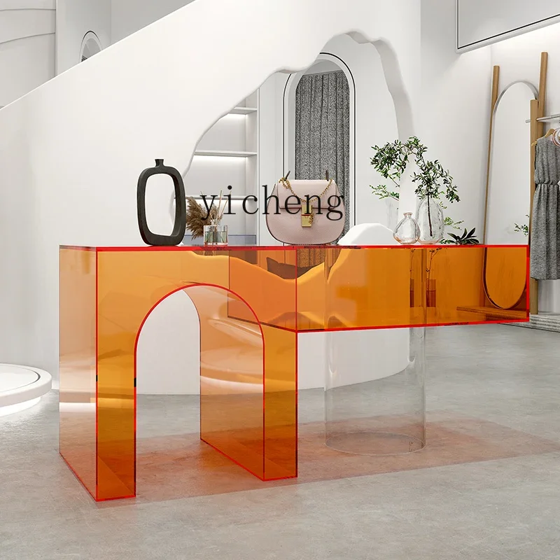 YFY Clothing Store  Stand Flowing Water Island  Rack Storage Acrylic  Jewelry Display Cabinet