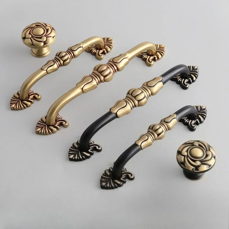 

Дверца шкафа в европейском стиле, ручки для выдвижных ящиков, латунные высококачественные мебельные ручки, ручки для ящиков