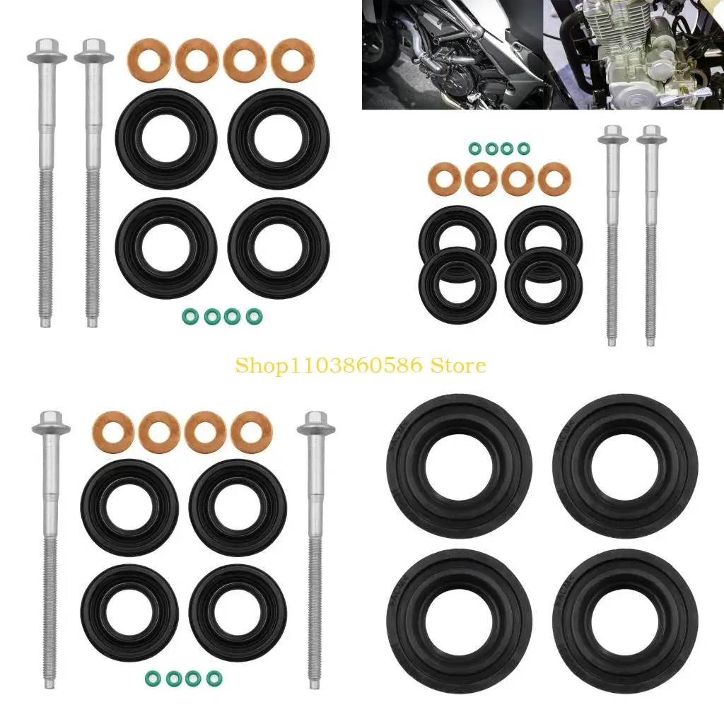 

242A 6C1Q-6K780-AB 6C1Q-9M577-AB for Transit Mk7 2.2 TDCiSP Injector Seal Washer O-ring Kit with Injector Clamp Bolts