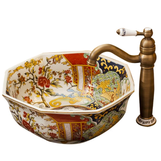 

Bathroom Art Basin 410x390x180mm Ceramic Nordic Modern Style Bath Toilet Hand Wash Basins Wholesale