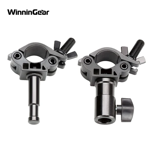 Imagen 1 del producto Acoplador de abrazadera de tubo de vídeo con perno macho/femenino 30-35mm 40-50mm para luz LED de estudio fotográfico luz de velocidad de Flash colgante