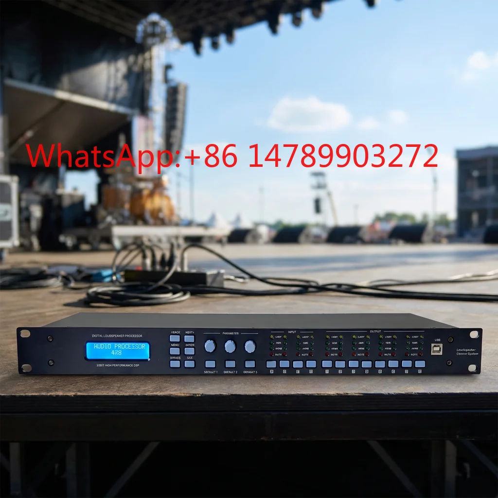 16In16Out Dante DSP Audio Matrix Processor 48V Phantom Power for Conference Audio System