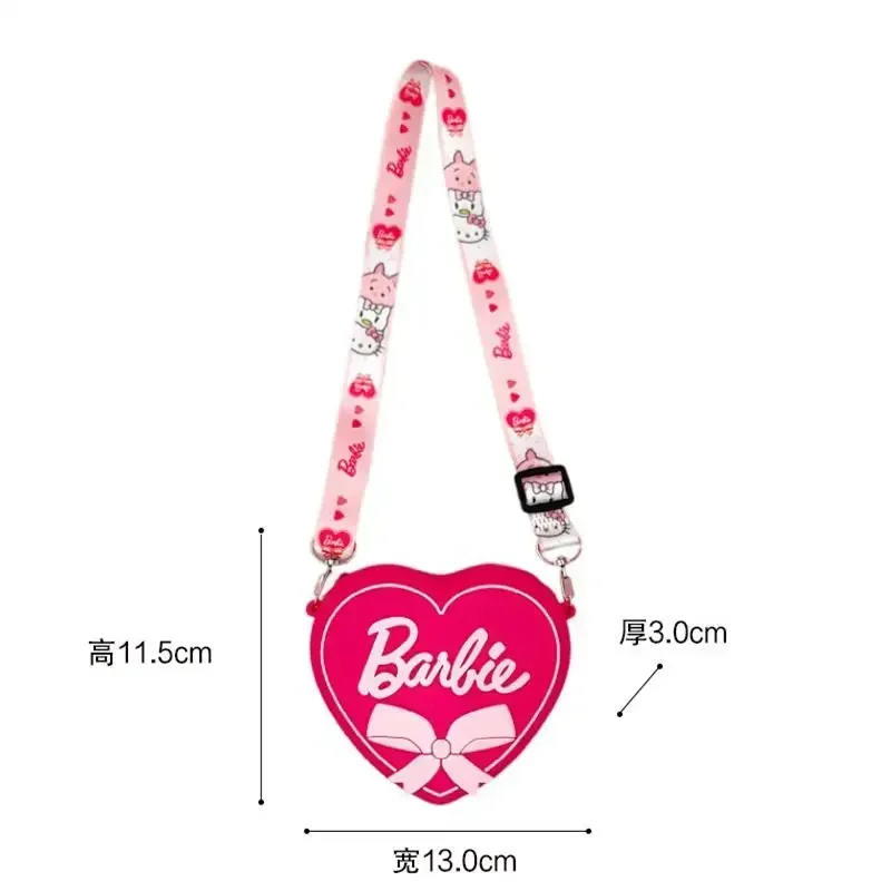 Barbie Cute Coin Purse Cute Cartoon Fashion Silicone Coin Key Storage Bag Portable Bluetooth Earphone Bags Toys Girl Gifts