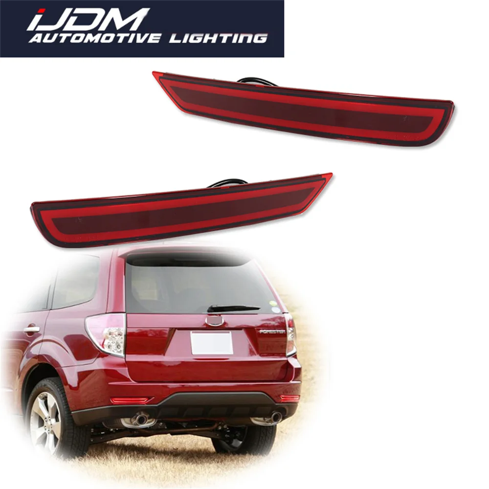 For Subaru Forester 2008-2018 Car Rear Bumper Reflector Tail/Brake LED Lights Rear Fog Lights W/ Sequential Blink Turn Signal