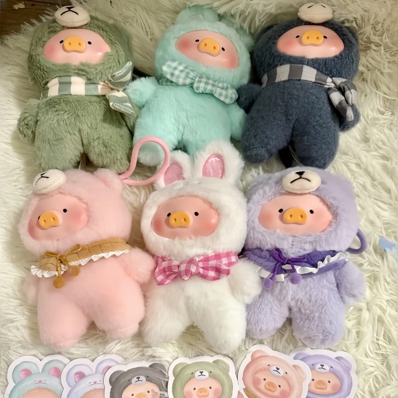 

52toys In Stock Original Lulu Pig Happy Time Retro Teddy 2nd Gen Series Vinyl Blind Box Figure Piggy Bag Keychain Collection Toy