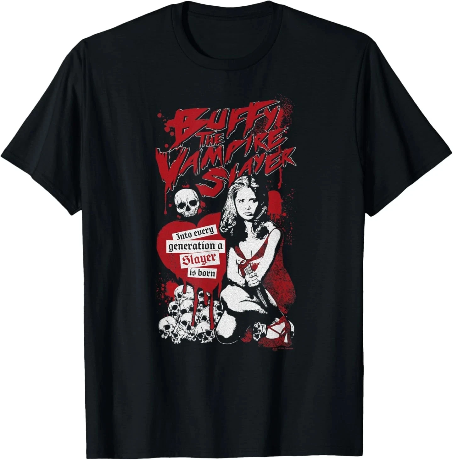 

Винтажная футболка «Баффи, истребительница вампиров», футболки, топы унисекс, высококачественный хлопок с короткими рукавами, уличная мода, большие размеры