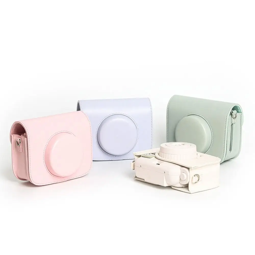 

PU Leather Instant Camera Case Shockproof Anti Scratch Storage Bag Portable with Shoulder Strap Protective Cover for Popoto