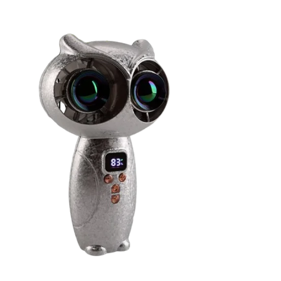 Ultra-Long Battery Life 100-Speed Owl Desktop Handheld Fan Strong Cooling Effect USB Charging Portable Household Air Cooling Fan