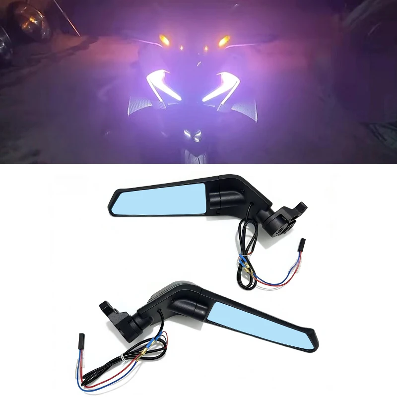 

675srr 675sr Modified Rearview Mirror with Turn Signal All-aluminum Fixed-wing Special Motorcycle Accessories For CFMOTO 675SR-R