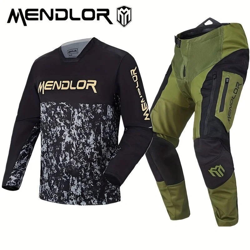 2025MENDLOR Off-Road Sports Suit Outdoor Cycling Suit Top Off Road MX Jersey Set Moto Suit Motorcycle Jersey And Pant