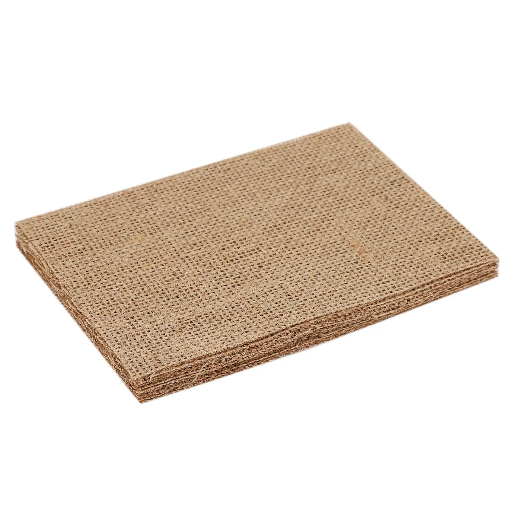 10 pcs Natural Hessian Burlap Place Mat Table Placemats Coaster Dining Decor