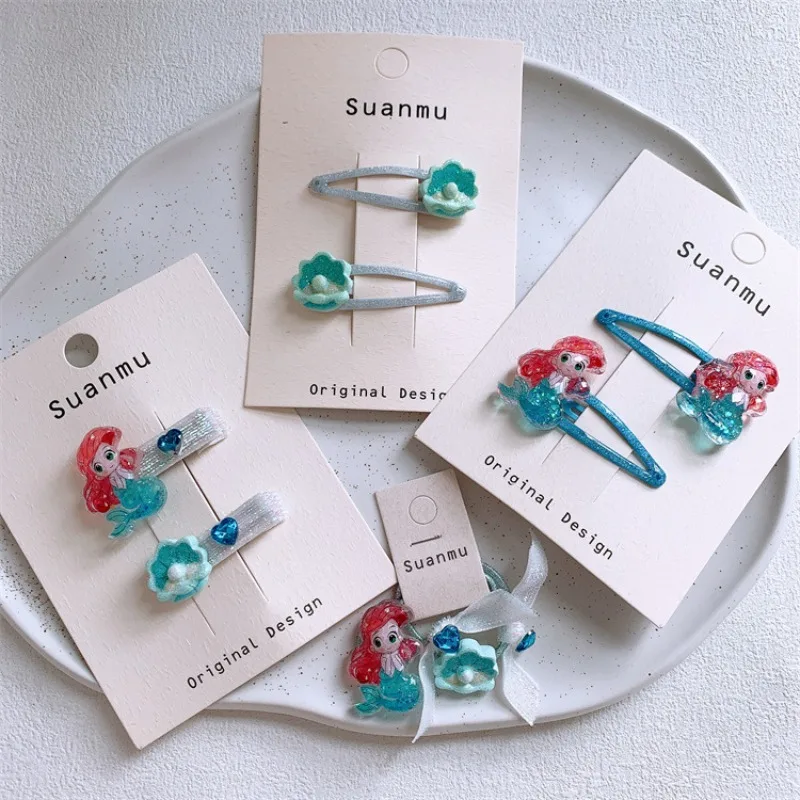 Ocean Inspired Shell Hair Clips with Matching Hair Ties for Girls Side Bangs Barrettes Elastic Ponytail Holders Gentle Secure