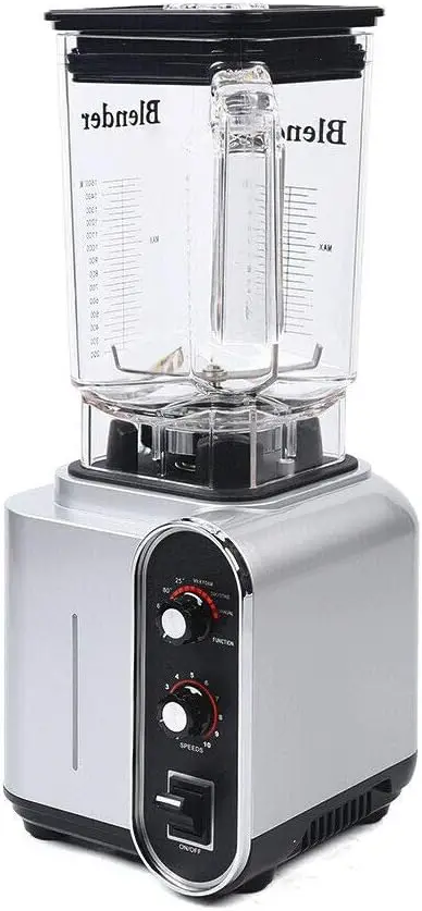 เครื่องปั่นกันเสียง,110V 2200W 1.5L Commercial น้ําผลไม้ Smoothie Maker พร้อม SHIELD Quiet Sound Enclosure สําหรับ Puree,ICE Crush,