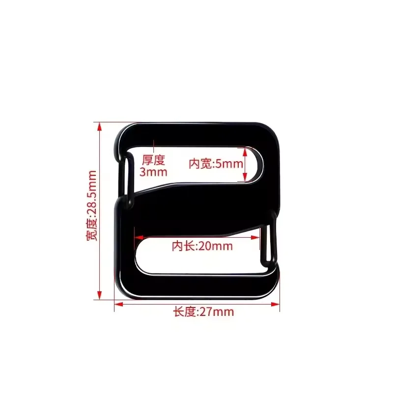 5 Stück Aluminium Metall Verstellbare Schnallenverschlüsse für Rucksack DIY Handwerk Gürtel Taschen Riemen – Detail 7