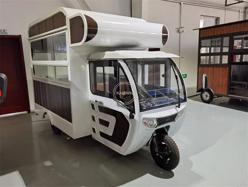 Camion de nourriture électrique personnalisé, cuisine mobile, chariot de nourriture, remorque de voiture de collation, tricycle de restaurant mobile pour les entreprises, promotion