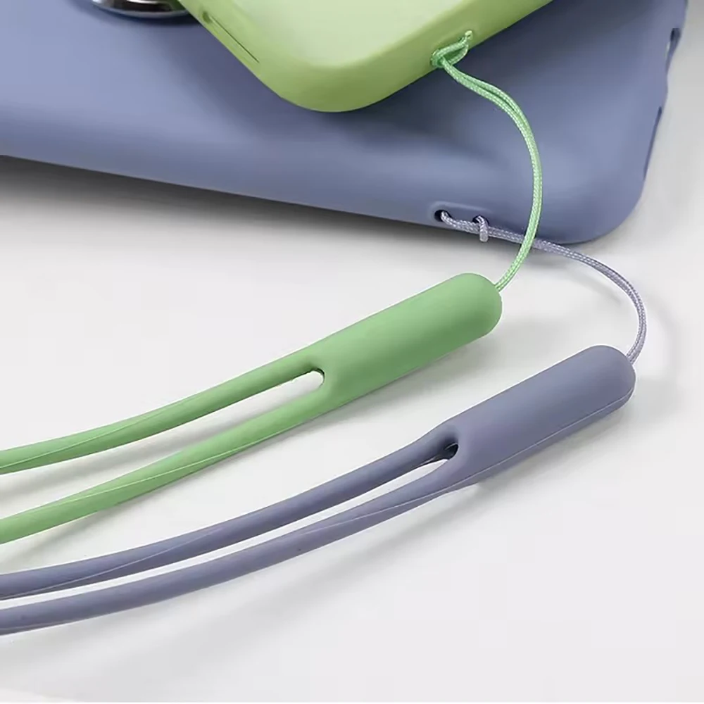 3Pcs Silicone Phone Strap Portable Lanyard Chain