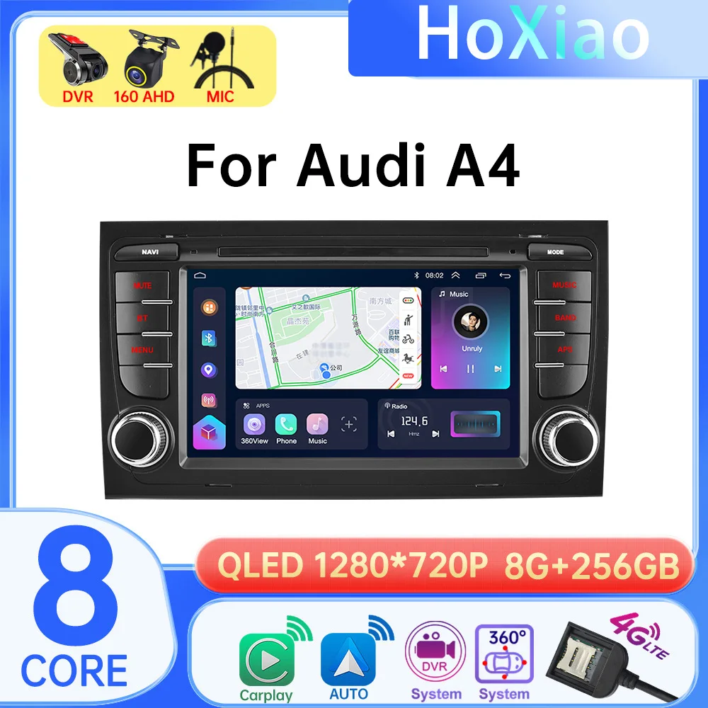 

Android 12 For Audi A4 B9 B8 B7 B6 S4 RS4 SEAT Exeo Car Radio Auto autoradio Multimedia Navigation Playback Carplay 5G WIFI 2Din
