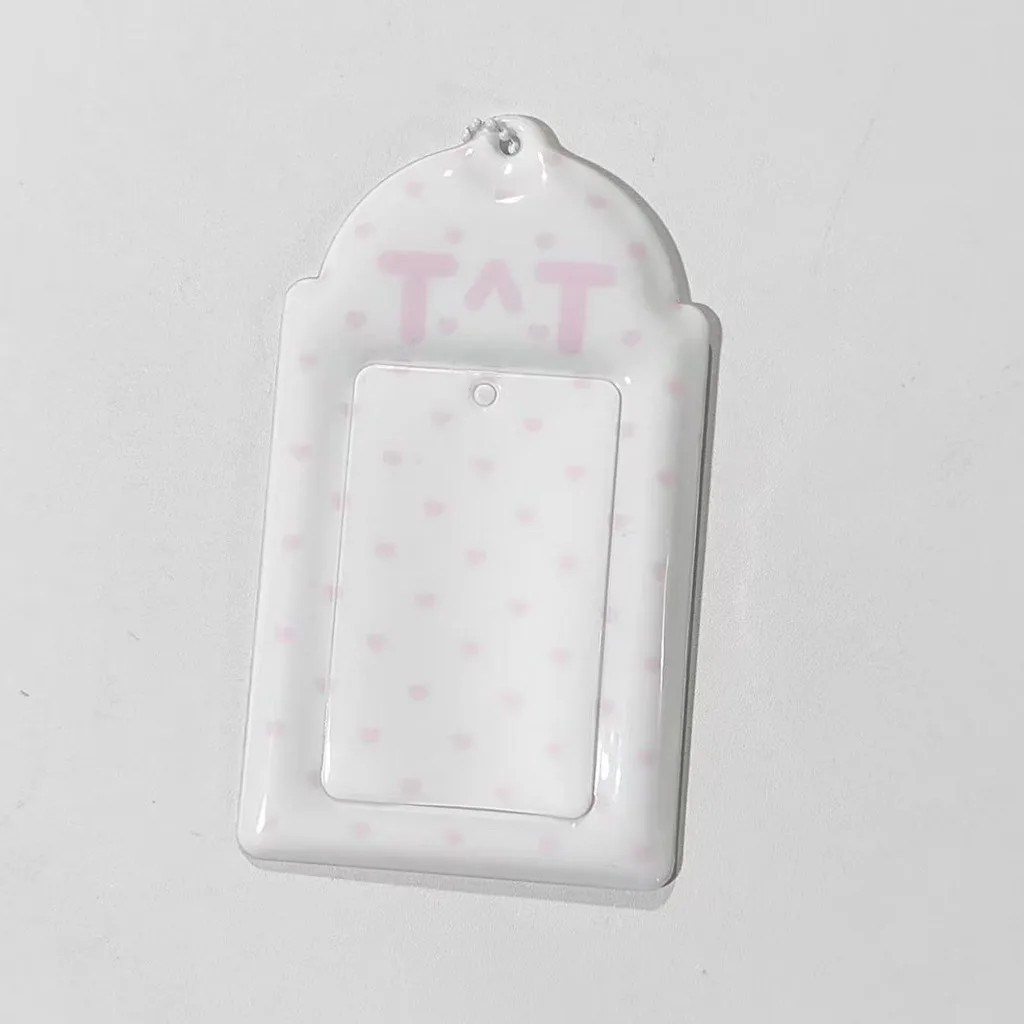 Cute Cartoon Photocard Holder PVC Card Sleeve Photo Display Protector for Kpop Idol Card School Bag Pendant Keychain