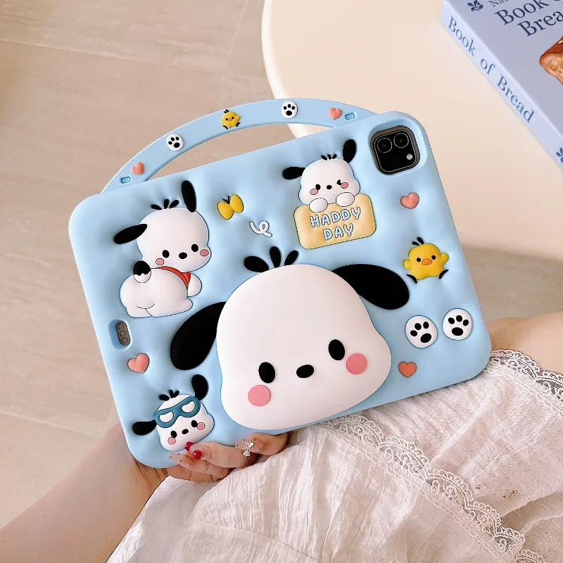 

For 2025 A16 11th Air7 M3 11in Tablet Cese Cartoon Pochacco Silicone Case for 10th 10.9in Air4 5 9th 10.2in Case Mini6 7 Cover