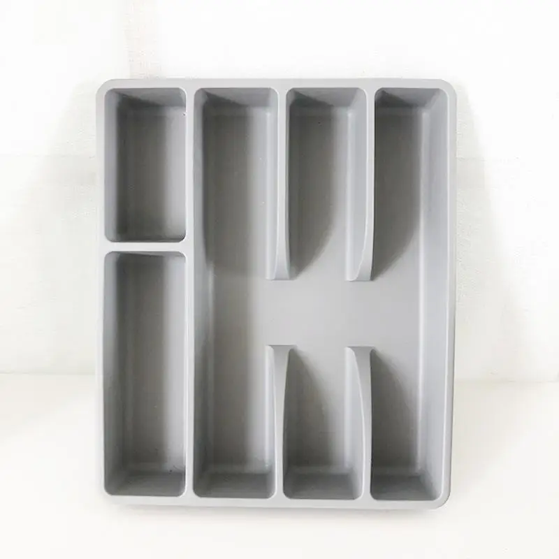 Large Capacity Kitchen Drawer Organizer Non-Slip Silverware Holder Utensil Cutlery Tray Fits Most Standard Drawers