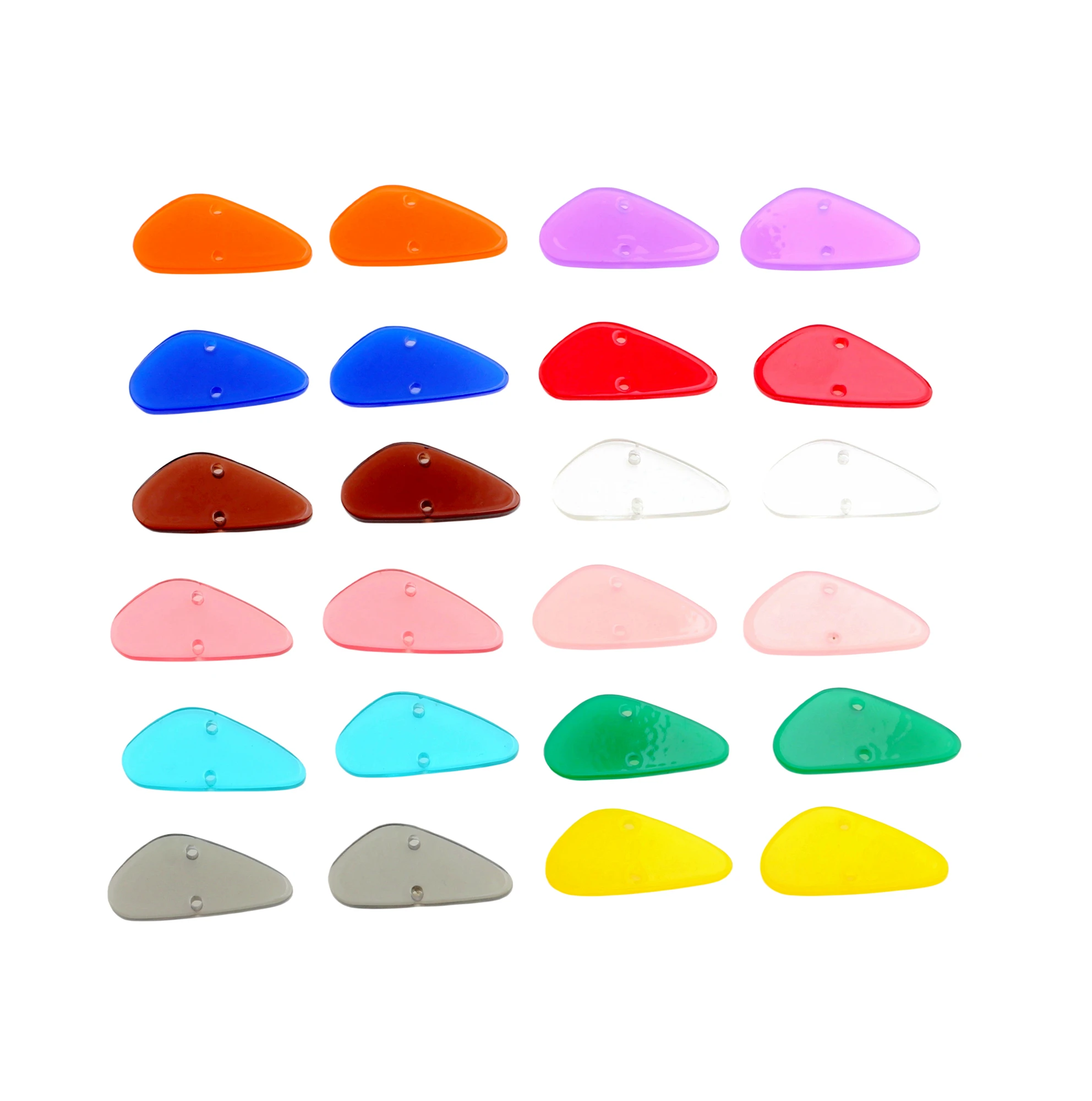 12PCS Candy Resin Acrylic Blanks Cutout Semicircle Connectors Earring Parts Abstract Pendant,2Holes Earrings Findings,ACE345 KM