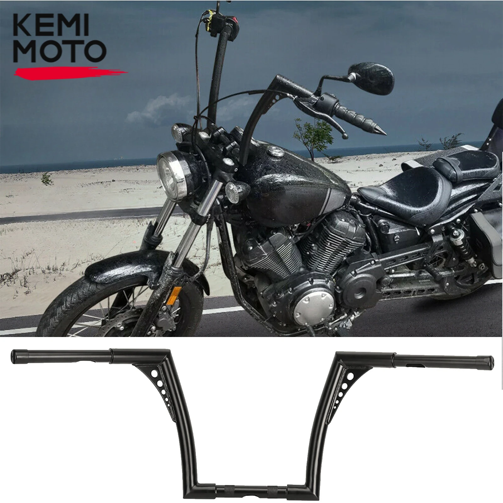 Motorcycle Handlebar 14 Inch Rise Ape Hangers Rise Ape Z Hangers Handlebarfor Sportster FLST FXST XL BID Motorcycle Accessories