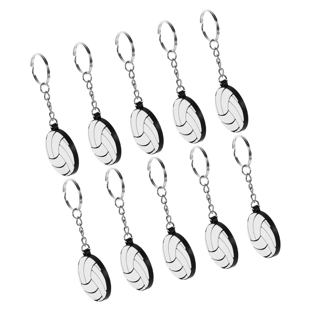 

10 Pcs Volleyball Keychain Keychains for Boys Pendant Sports Decor Keyring Ornament Mini Pvc Bag Hanging Ornaments