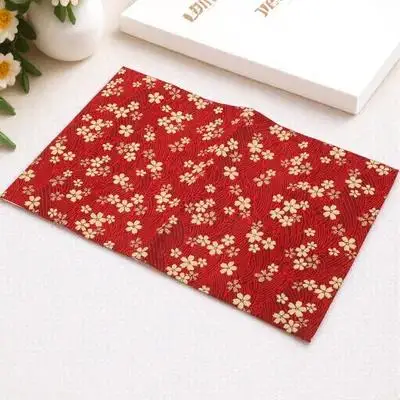 Gold Foil Flower Book Cover Stylish Cloth Protector For School Creative Decorative Notebook Sleeve Handmade Book Decor